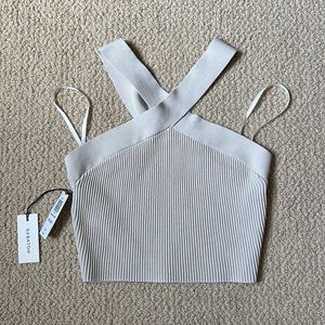 Sculpt Knit Criss Cross Cropped Tank